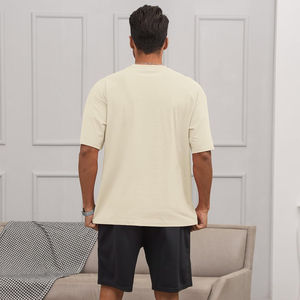 2025 logotipo personalizado nueva moda hombres Heavy 100% algodón camiseta suelta estilo impreso Logo camiseta para hombres - Product Image 4