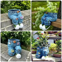 Pot de fleurs créatif en résine pour plantes d'intérieur et d'extérieur, pot de jardin de bureau, jardinière décorative pour succulentes, ornement de jardin