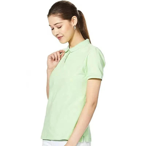 Classic slim fit stretch fabric soft touch button placket smart casual style <b>Women</b> <b>Polo</b> <b>Shirts</b> modern style <b>Women</b> <b>Polo</b> <b>Shirts</b> - Product Image 4