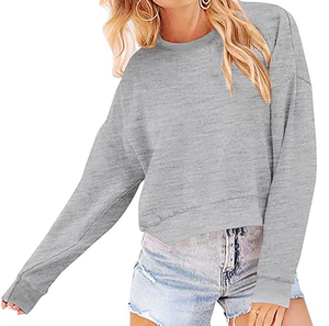Venta al por mayor OEM logotipo personalizado manga larga Mujer personalizado sólido moda desgaste mujeres sudadera para prendas de vestir para la venta - Product Image 5