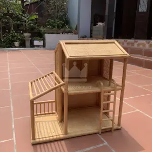 고품질 인형의 집 작은 등나무 인형 집 상상력을위한 야생 모험을 위해 베트남에서 만든