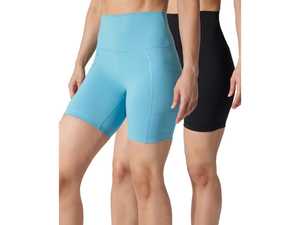 Pantalones cortos de Yoga estilo motorista para mujer, tela elástica de cintura alta, diseño transpirable de secado rápido, Ideal para gimnasio, correr y uso diario - Product Image 3