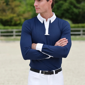Haut de base équestre pour homme à manches longues 2026 de haute qualité, en tissu léger et respirant, pour l'équitation, vente en gros - Product Image 1