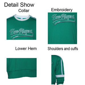 Sudaderas de béisbol de moda de color personalizable Material de algodón suave puro respetuoso con la piel Sudadera esencial para hombres - Product Image 2