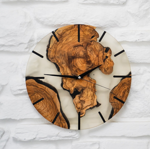 นาฬิกาแขวนผนังไม้และเรซินตกแต่งผนังนาฬิกาไม้สไตล์โบราณในราคาที่ดีที่สุด - Product Image 2