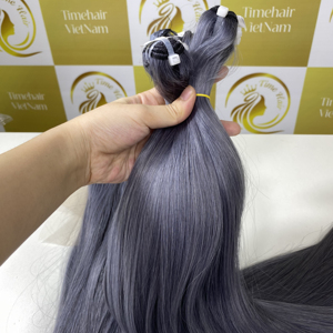 Bonestraight Bundles Extensions de Cheveux Vierges Genius Trame Cheveux pour Perruques et Toupet En Haute Qualité Vietnam Cheveux Humains Couleur Gris - Product Image 1