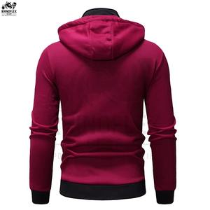 เสื้อฮู้ดซิปผู้ชายแบบใหม่ เสื้อฮู้ดซิปสำหรับออกกำลังกาย เสื้อฮู้ดผู้ชายแบบเรียบง่าย เสื้อฮู้ดซิปผ้าคอตตอนผสมสำหรับออกกำลังกาย แบบยูนิเซ็กซ์ - Product Image 4