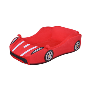 Race Car Kids Crib Modern Red Soft Foam Toddler Playroom <b>Furniture</b> Children Bedroom <b>Bedding</b> Nursery Daycare - Product Image 1