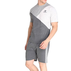 Servicio OEM, Conjunto de Camiseta y Pantalones Cortos Casuales Transpirables de Verano para Hombre, Algodón y Poliéster - Product Image 4