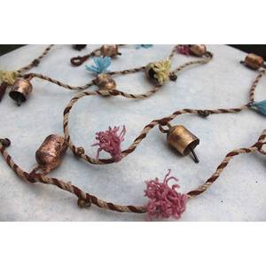 Handmade Vintage Country Dcor <b>Christmas</b> <b>Tree</b> Decoration Tin Cow Bells Garland Set of 5 Pieces Indoor Holiday Decoration - Product Image 1