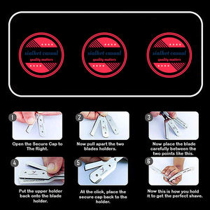 Rasoir professionnel à lame unique en acier inoxydable | Rasoir de qualité supérieure pour Salon de coiffure avec Logo personnalisé gravé/imprimé - Product Image 6