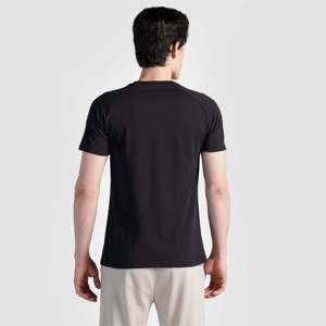 Camiseta Deportiva Básica Heritage, 100% Algodón Orgánico, 240 Gramos, Jersey, Corte Ajustado, Color Negro Liso - Product Image 3