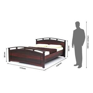 เตียงไม้สีน้ำตาลเข้มที่มีคุณภาพสูงที่กำหนดเองโดยเฟอร์นิเจอร์อินโดนีเซียสำหรับโรงแรมวิลล่าห้องนอน - Product Image 6