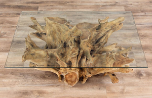 Table basse en bois artistique en racine de teck pour la maison, la villa, l'hôtel ou le bureau, pour le salon ou l'appartement - Product Image 2