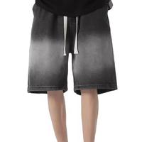 Short en jean délavé personnalisé, style vintage tendance, pour l'été, streetwear et tenue décontractée, unisexe.