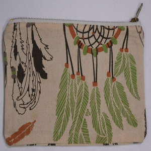 Pochette de maquillage pour femmes, motif floral personnalisé, 100% coton, durable, écologique, mini pochette cosmétique à fermeture éclair, sac cadeau floral simple, MGI - Product Image 3