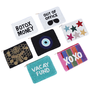 Handmade Colorful Beaded Coin Purse <b>for</b> Kids Custom Fabric <b>Wallet</b> Zipper Closure Pocket Money Purse Wholesale Beaded Pouch <b>Teens</b> - Product Image 4