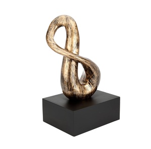Nouvel arrivage d'urne de crémation d'art de flamme éternelle d'infini en fonte d'aluminium urnes de sculpture modernes de crémation pour des cendres humaines - Product Image 2