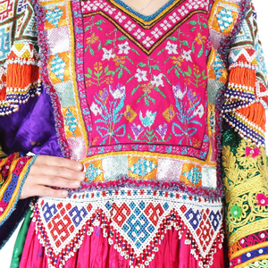 ชุดเดรสยาวปักลายเต็มตัว แขนยาว คุณภาพดี ผ้ากำมะหยี่แท้ สไตล์บันจารา สำหรับเต้นรำแบบอัฟกานิสถาน - Product Image 5