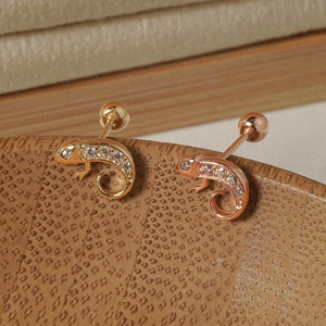 Bông tai nữ thời trang mạ vàng 14k zircon cubic kiểu dáng đẹp K-Jewelry bán buôn, dễ thương, lãng mạn, trang sức xỏ khuyên tuyệt vời - Product Image 5