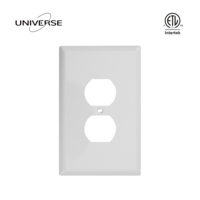 Cubierta de interruptor de pared de PC blanca de gran tamaño, personalizable, de 1 módulo, con certificación ETL, para estética interior