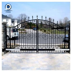 PRIMA Wholesale Exterior Balustrades Handrails Balcony <strong>Fences</strong> Durable Public Industrial Security Wrought Iron Railing - Product Image 2