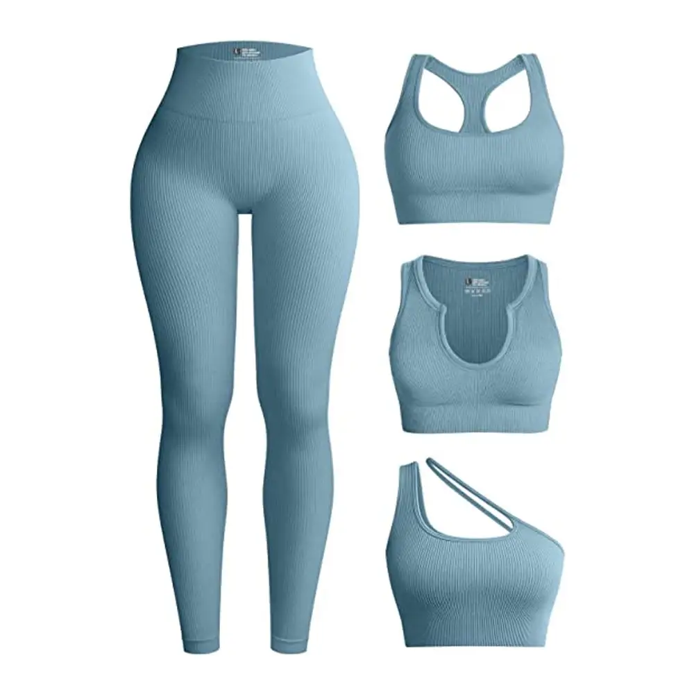 Gym Set Frau Sportswear Zweiteilige Übung Leggings Fitness Wear Yoga Sets Sporta nzüge Benutzer definierte Großhandel Oem Dhl Fedex