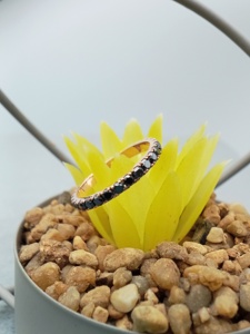 แหวนหมั้นเพชรเม็ดเดี่ยวแบบแฟนซีแหวนแต่งงาน VVS Moissanite รับประกันความพึงพอใจของ100% ทอง14K 18K 925ปาร์ตี้สเตอร์ลิง - Product Image 6