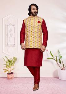 Indo Western Silk Sherwani Wedding Attire with Competitive Pakistani Prices - Product Image 6