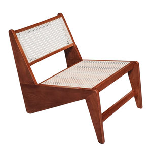 Modern Minimalist Ash Wood and Mesh Lounge Chair for Home & Hotel Use - Product Image 1