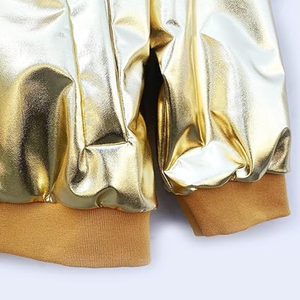<b>Men</b> Regular <b>Long</b> Sleeve Winter Stand Collar Baseball Satin Varsity <b>Jacket</b> for Wholesale Hot Selling - Product Image 4