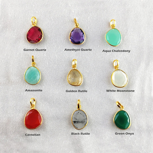 925 Sterling Silver Birthstone Pendentif Cornaline Gemstone Bezel Charm avec Lunette Fantaisie Inégale Bijoux En Gros pour Les Chrétiens - Product Image 5