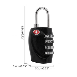 Lucchetto di Sicurezza a 4 Cifre Certificato TSA per Bagagli da Viaggio in Lega di Zinco Resistente - Product Image 3