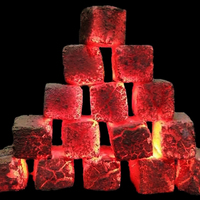 Vente en gros de briquettes de charbon de bois de noix de coco indonésienne cube pur pour les rituels de narguilé heureux