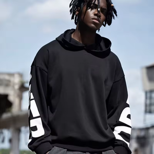 Sudadera con Capucha Extra Grande de Alta Calidad para Hombre, Ropa de Calle Personalizada Estilo Y2K, Ropa de Invierno 100% Algodón Transpirable - Product Image 6