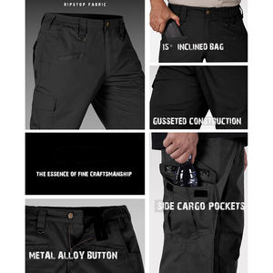 Pantalon cargo populaire pour homme en tissu coton, multi-poches, look classique, pantalon d'extérieur pour homme en vente - Product Image 5