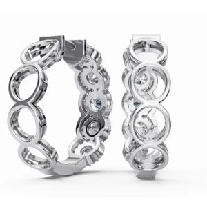 Pendientes de Aro Roxanas Radiance con Diamantes, Oro de 9 KT, 14 KT, 18 KT, Corte Redondo, Joyería Cultivada en Laboratorio, Proveedor Mayorista OEM B2B para Exportación - Product Image 3