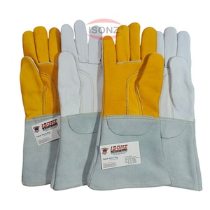 ISONZ TIG Argon Gants De Soudage En Gros Gants En Cuir De Vachette Sécurité Résistant À La Chaleur Anti-Coupure Anti-Impact Caractéristiques pour La Main - Product Image 5