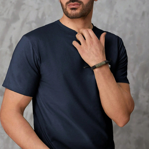 T-shirts surdimensionnés délavés à l'acide de haute qualité avec options personnalisées pour la broderie d'étiquettes en tissu et les vêtements d'été - Product Image 3