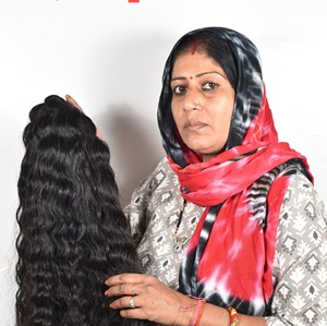 Ninguno procesamiento químico al por mayor paquetes de color negro sedoso Remy tejido ondulado tengle templo libre cabello humano vietnamita - Product Image 5