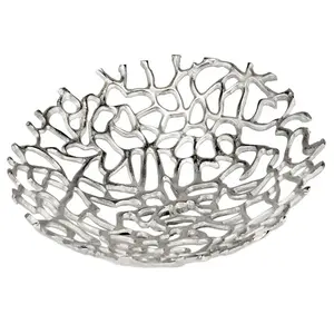 Customized Multi-Purpose Casted Silver Metal Serving <b>Bowls</b> Luxury Hammered Deco for Dry Fruit Nuts Luxury Disposable Carton - Product Image 1
