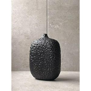 Pot de fleurs noir de style campagnard, vase décoratif pour table de chambre à coucher, artisanat en métal, style personnalisé, plantes artificielles et pot de fleurs - Product Image 1