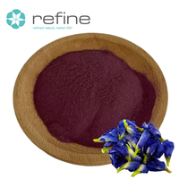 Extrait de fleur de pois papillon soluble dans l'eau de qualité alimentaire, colorant bleu naturel E3, poudre d'extrait de fleur de pois papillon