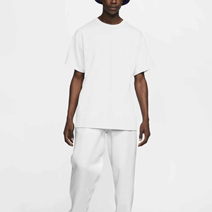 เสื้อยืดคอกลมแขนสั้นสีทึบทรงหลวมลำลองเสื้อยืดผ้าโพลีเอสเตอร์สำหรับผู้ชายและผู้หญิง2023สีพื้นเสื้อสวมหัวออกแบบได้ตามต้องการ - Product Image 3