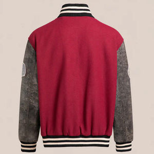 แจ็กเก็ตเลตเตอร์แมนคุณภาพเยี่ยมของผู้ชายเสื้อแจ็กเก็ตดีไซน์ไม่เหมือนใครพร้อมคอตั้งเครื่องประดับแฟชั่นชั้นสูง - Product Image 2