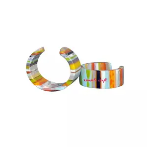 Hot Selling Multicolor Acrylic Resin Cuff Bangle and Bracelet Available at Wholesale Price for Export From India