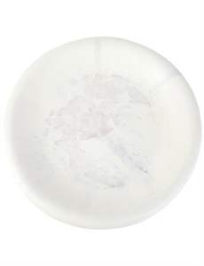 Plateau en résine organique, rond irrégulier, blanc gris, tourbillon, plateau de service, assiette décorative, vaisselle artisanale de luxe, design moderne - Product Image 6