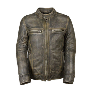 Chaqueta de cuero de piel de oveja genuina de tendencia superior 2025 para hombres Precio ajustable de Pakistán Prendas de abrigo de calidad premium - Product Image 4
