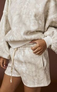 OEM Custom Winter Formal Woodland Camo Crewneck <b>Long</b> Sleeve Top & <b>Shorts</b> Set 100% Cotton Knitted Hooded Pullover Women <b>Men</b> - Product Image 4