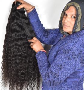 Raw Machine doble trama 100% paquete vietnamita tejido rizado color natural negro mujeres barato al por mayor extensiones de cabello humano - Product Image 5